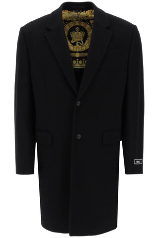 Versace 巴洛克單排扣大衣 1010606 1A07656 黑色