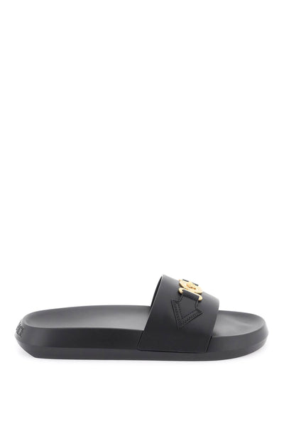 Versace medusa biggie slides 1010628 DV46G BLACK VERSACE GOLD