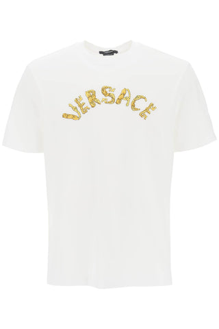 Versace seashell baroque t-shirt 1010641 1A07700 OPTICAL WHITE
