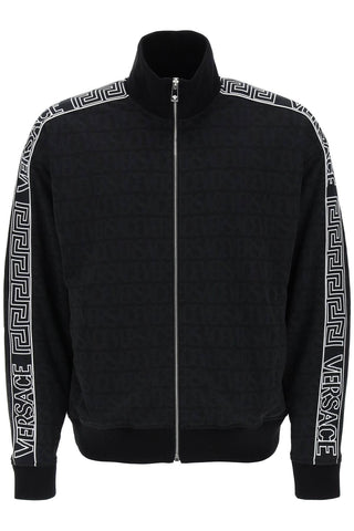 Versace techno versace allover track sweatshirt 1010685 1A07748 BLACK