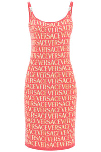 Versace monogram knit mini dress 1010964 1A07960 FUXIA PINK