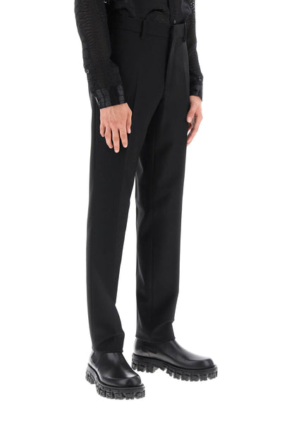 Versace tailoring cigarette pants 1010982 1A07978 BLACK
