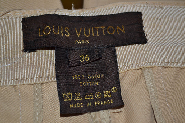 路易·威登（Louis Vuitton）米色女子卡其色褲子尺寸36