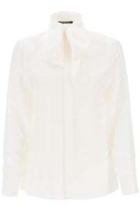 Versace 'versace allover' 領結襯衫 1011258 1A08446 光學白色