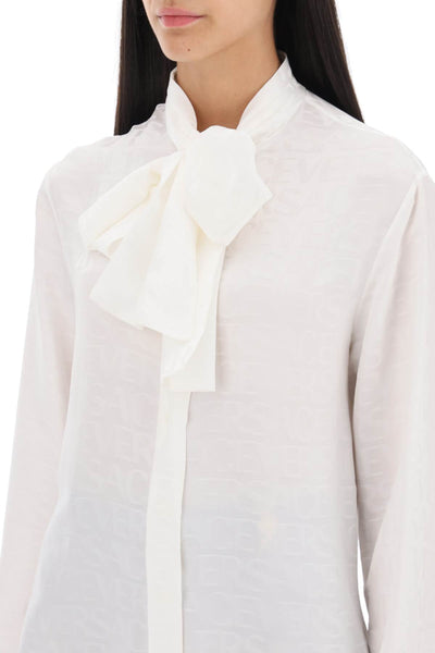 Versace 'versace allover' lavallière shirt 1011258 1A08446 OPTICAL WHITE