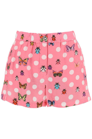 Versace butterflies&ladybugs polka dot shorts 1011291 1A08211 PINK MULTICOLOR
