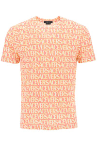 Versace versace allover t-shirt 1011405 1A08291 PINK IVORY