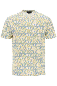 Versace versace allover t-shirt 1011405 1A08291 LIGHT BLUE IVORY