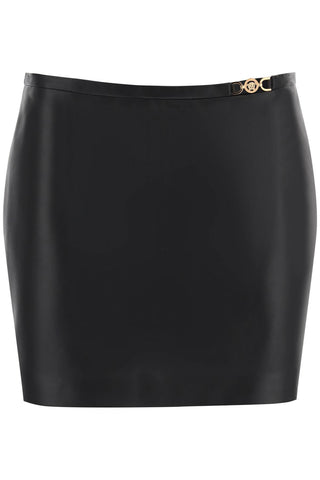 Versace 美杜莎 '95 皮革迷你半身裙 1011414 1A08403 黑色