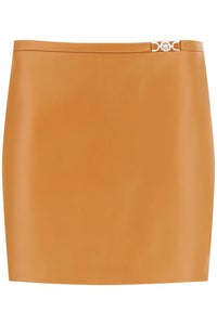 Versace medusa '95 leather mini skirt 1011414 1A08403 CARAMEL