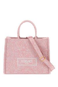 Versace 大 athena barocco 手提包 1011562 1A09741 淡粉紅英國玫瑰色 VE