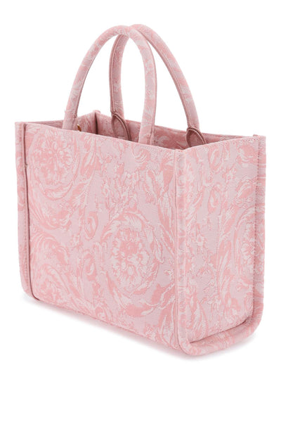 Versace athena barocco small tote bag 1011564 1A09741 PALE PINK ENGLISH ROSE VE