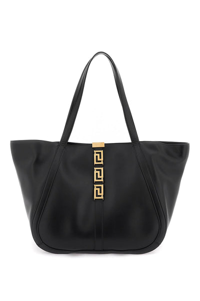Versace 希臘迴紋女神手提包 1011570 1A08774 黑色 VERSACE 金色