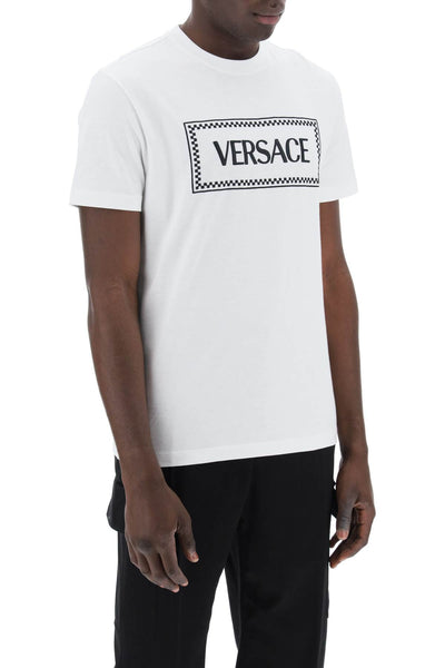 Versace 刺繡標誌 T 卹 1011694 1A08584 光學白