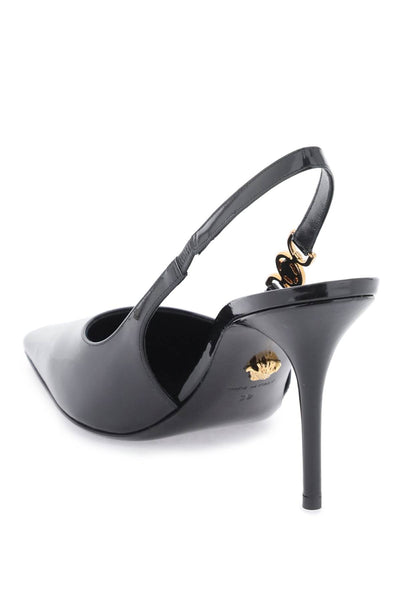Versace 美杜莎 '95 露跟高跟鞋 1012428 D2VE 黑色 VERSACE 金色