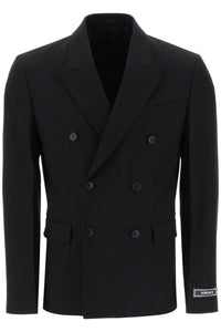 Versace 羊毛剪裁夾克 1012492 1A07978 黑色