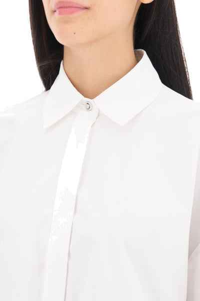Versace oversized poplin shirt 1012533 1A01816 OPTICAL WHITE