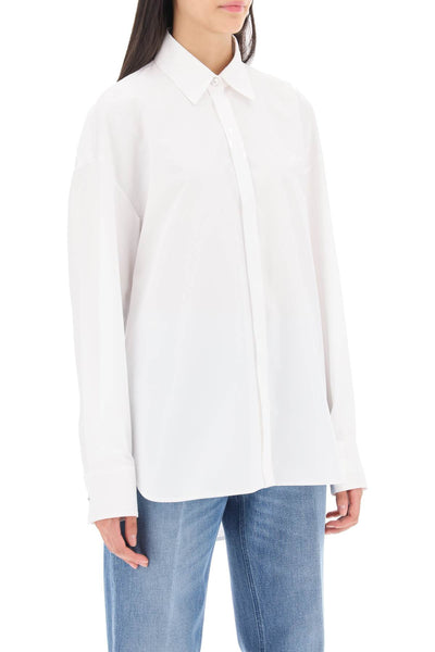 Versace 大廓形府綢襯衫 1012533 1A01816 光學白