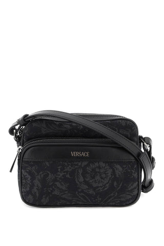 Versace baroque messenger bag 1012856 1A09321 BLACK BLACK RUTHENIUM