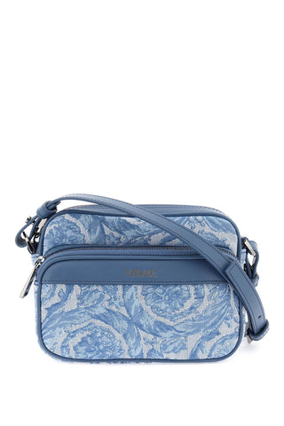 Versace baroque messenger bag 1012856 1A09321 BABY BLUE GENTIAN BLUE RU