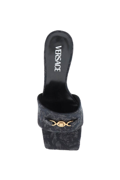 Versace barocco 美杜莎 '95 穆勒鞋 1013004 1A09371 黑色 VERSACE 金色