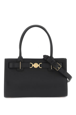 Versace 中型美杜莎 '95 購物袋 1013168 1A10795 黑色 VERSACE 金色