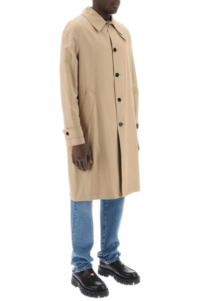 Versace "single-breasted waterproof coat with 1013281 1A09851 CHAMPAGNE