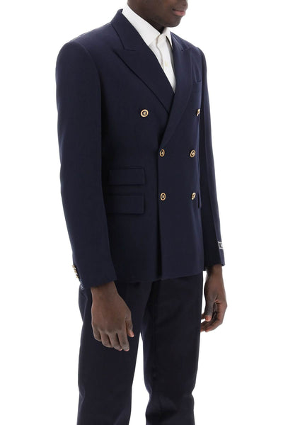 Versace tailored jacket with medusa buttons 1013283 1A09838 NAVY BLUE