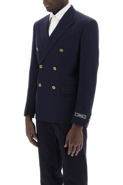 Versace tailored jacket with medusa buttons 1013283 1A09838 NAVY BLUE