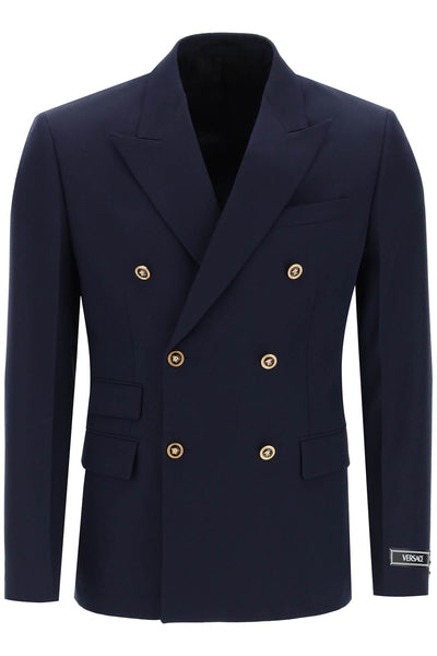 Versace tailored jacket with medusa buttons 1013283 1A09838 NAVY BLUE