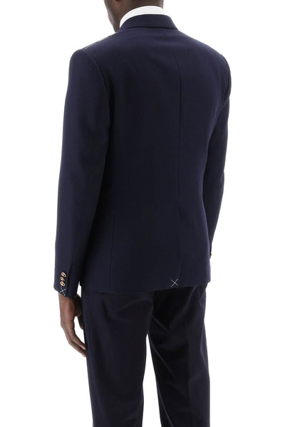 Versace tailored jacket with medusa buttons 1013283 1A09838 NAVY BLUE