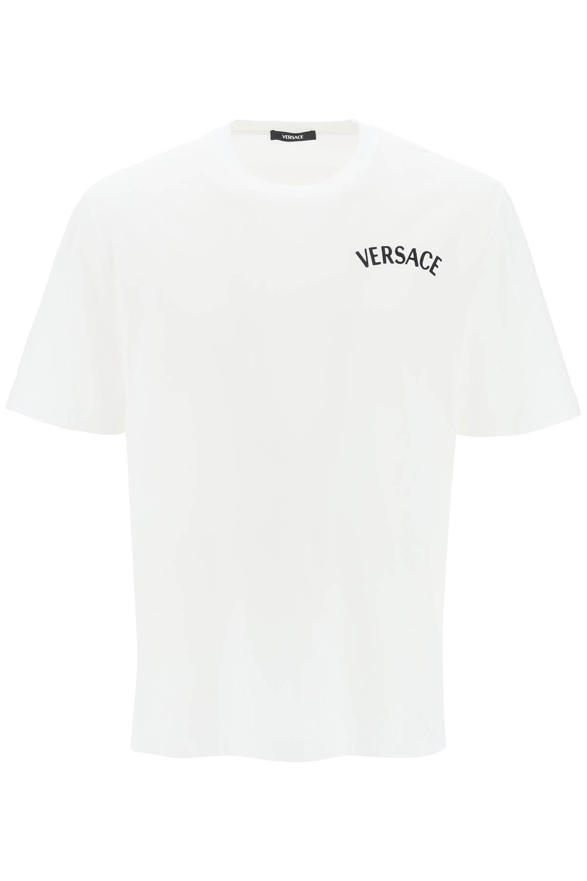 Versace 米蘭郵票圓領 T 卹 1013302 1A09865 白色