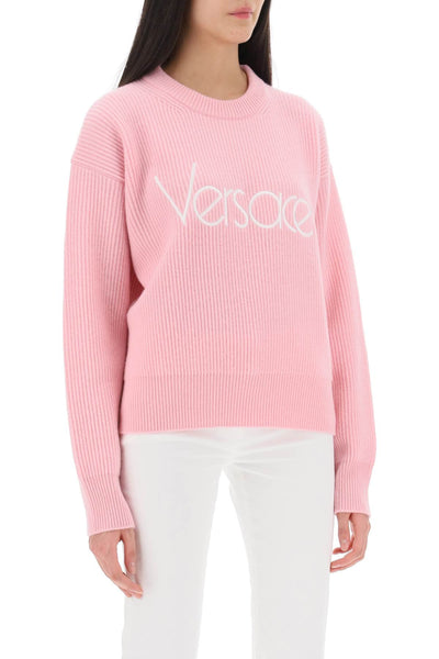 Versace 1978 復刻版羊毛毛衣 1013403 1A09518 淡粉紅色