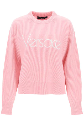 Versace 1978 re-edition wool sweater 1013403 1A09518 PALE PINK