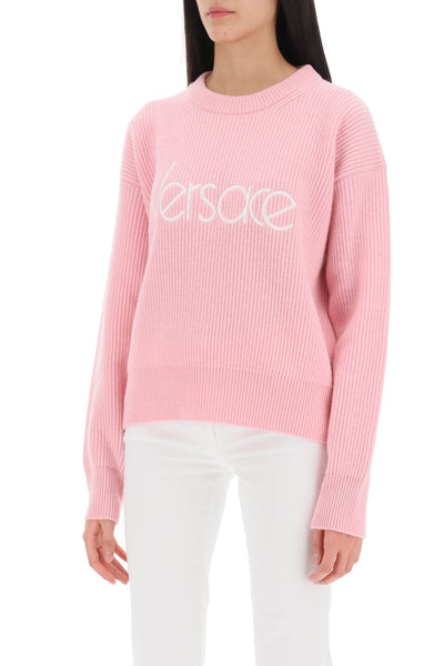 Versace 1978 re-edition wool sweater 1013403 1A09518 PALE PINK