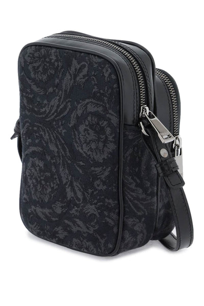 Versace athena barocco crossbody bag 1013531 1A09321 BLACK BLACK RUTHENIUM