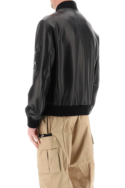 Versace leather bomber jacket 1013867 1A09813 BLACK