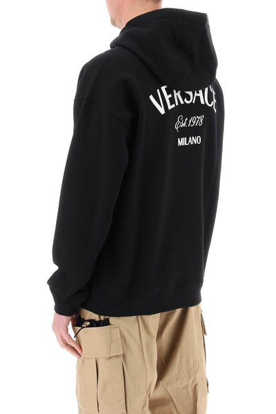 Versace milano stamp hoodie 1013979 1A09923 BLACK