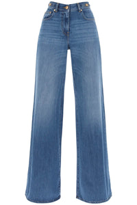 Versace 美杜莎喇叭牛仔褲 '95 1014104 1A10023 中藍色
