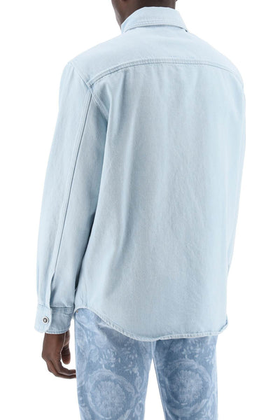 Versace "medusa denim shirt 1015278 1A10425 LIGHT BLUE ICE