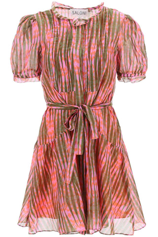 Saloni 'penny' mini shirt dress 10792 1851 TIDE OLIVE