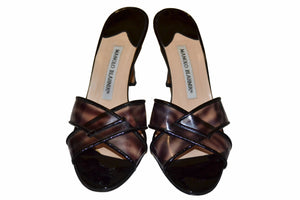 Manolo Blahnik Black Sandal Size 37