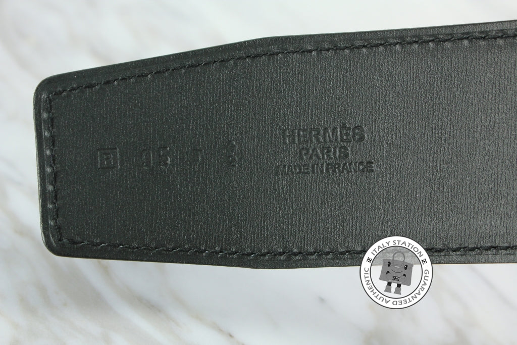 Hermes Reversible 42 MM Bleu Electrique+black Epsom 95 Belts – Italy Station