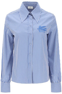 Etro 條紋常規版型襯衫 11720 3880 藍色