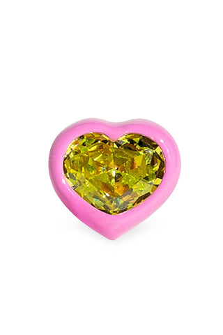 Dans Les Rues Lux Heart Ring 117粉紅色和綠色