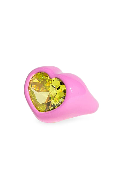 Dans les rues lux heart ring 117 PINK AND GREEN