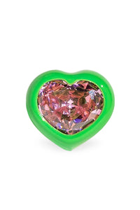 Dans les rues lux heart ring 118 GREEN AND PINK