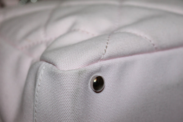 香奈兒粉紅色的Biarritz帆布皮革手提袋