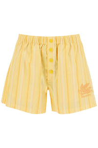 Etro striped shorts with logo embroidery 12252 1666 YELLOW