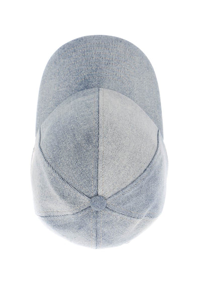 Courreges denim baseball cap with adjustable 124ACT002DE0016 LIGHT BLUE WASH